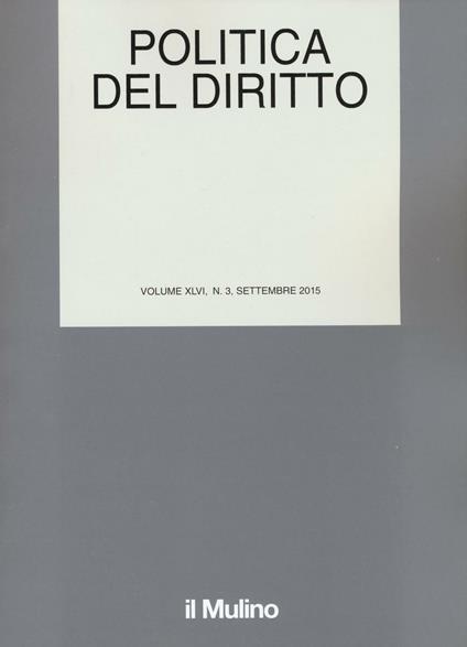 Politica del diritto (2015). Vol. 3 - copertina