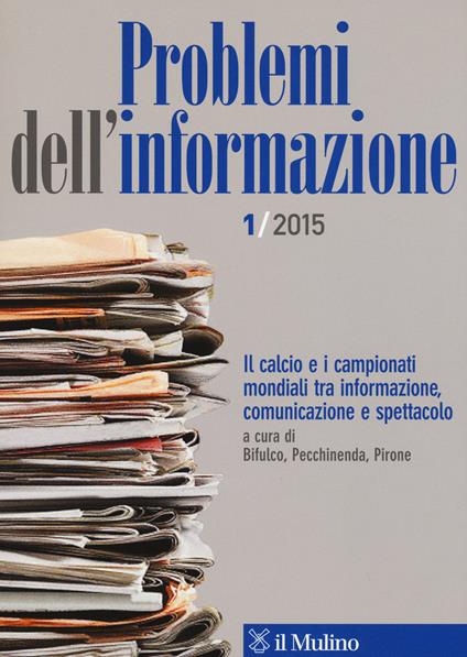 Problemi dell'informazione (2015). Vol. 1 - copertina