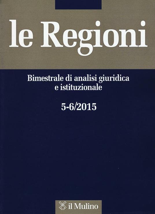 Le regioni (2015) vol. 5-6 - copertina