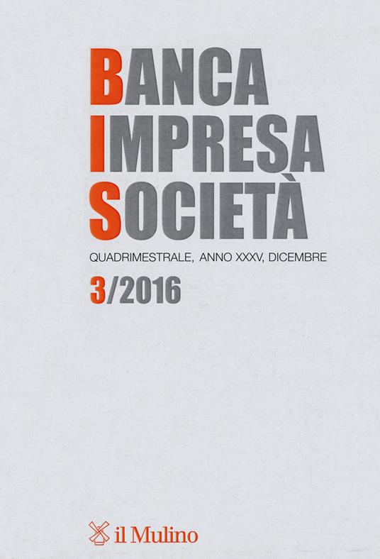 Banca impresa società (2016). Vol. 3 - copertina