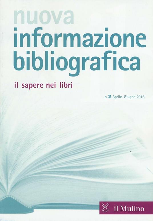 Nuova informazione bibliografica (2016). Vol. 2 - copertina