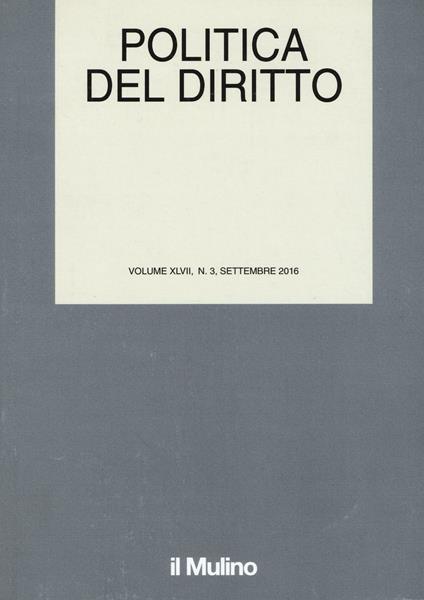 Politica del diritto (2016). Vol. 3 - copertina