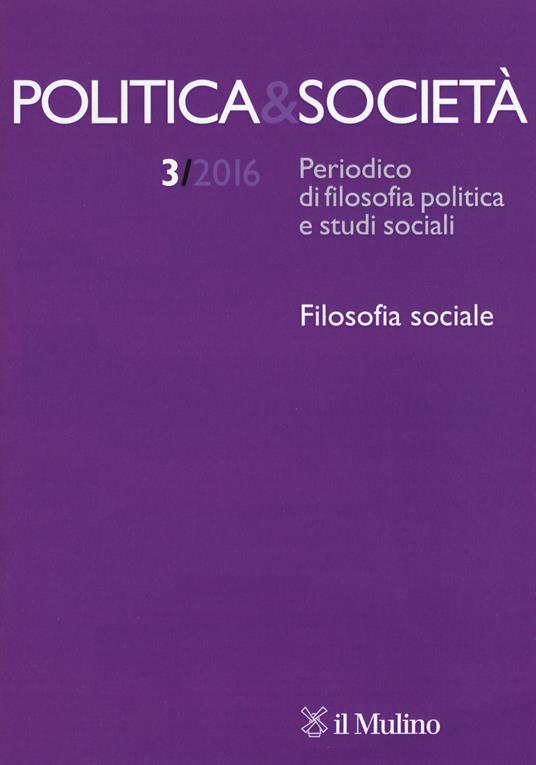 Politica & società (2016). Vol. 3 - copertina