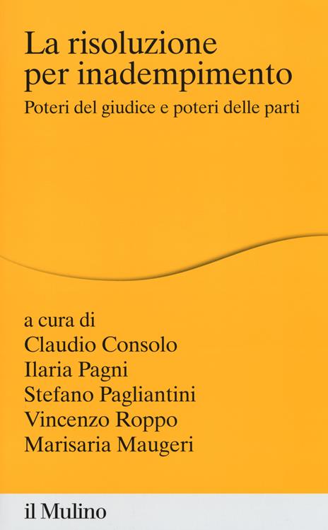 La risoluzione per inadempimento. Poteri del giudice e poteri delle parti - copertina