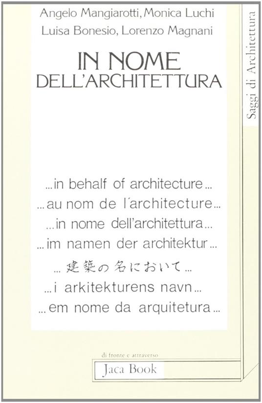 In nome dell'architettura - copertina