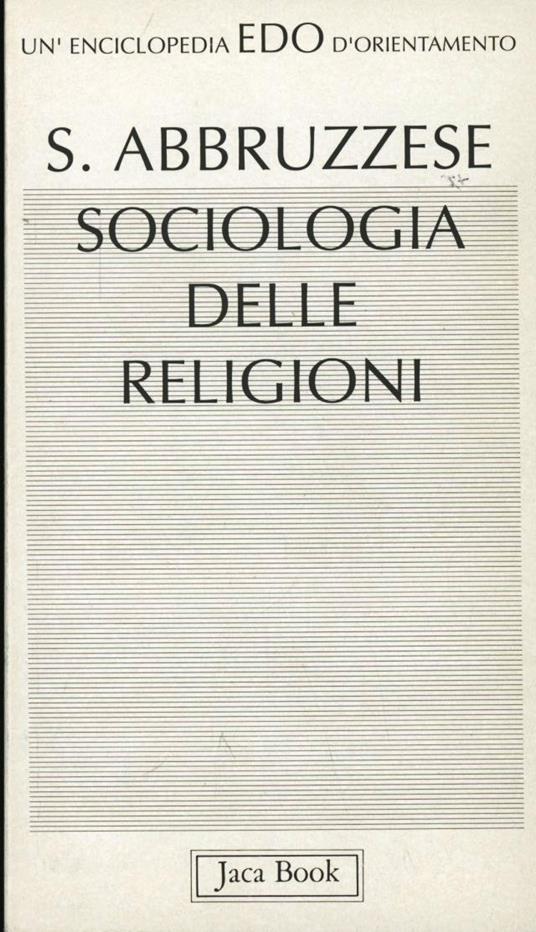 Sociologia delle religioni - Salvatore Abbruzzese - copertina