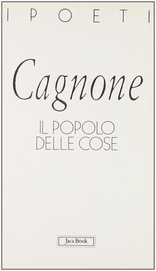 Il popolo delle cose - Nanni Cagnone - copertina