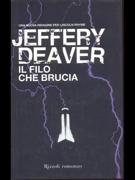 Il filo che brucia - Jeffery Deaver - copertina