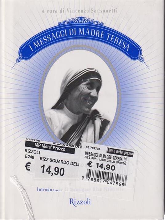 I messaggi di Madre Teresa. Le parole di carità e amore della missionaria di Calcutta - copertina