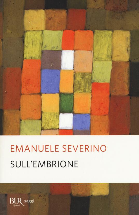 Sull'embrione - Emanuele Severino - copertina