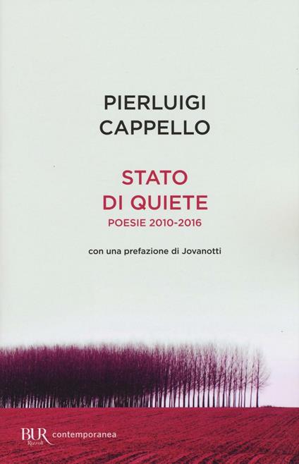 Stato di quiete. Poesie 2010-2016 - Pierluigi Cappello - copertina