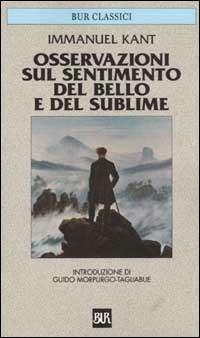 Osservazioni sul sentimento del bello e del sublime - Immanuel Kant - copertina