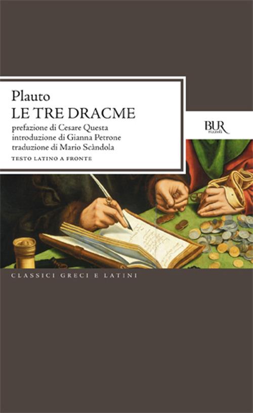 Tre dracme - T. Maccio Plauto - copertina