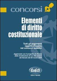 Elementi di diritto costituzionale - copertina