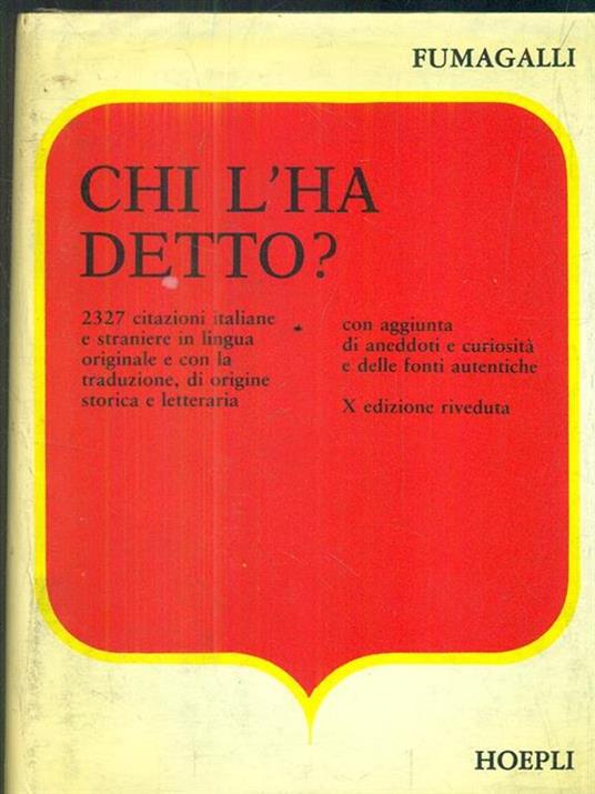 Chi l'ha detto? - Giuseppe Fumagalli - 8