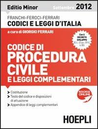  Codice di procedura civile e leggi complementari. Ediz. minore - copertina