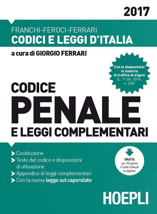 Codice penale e leggi complementari - copertina