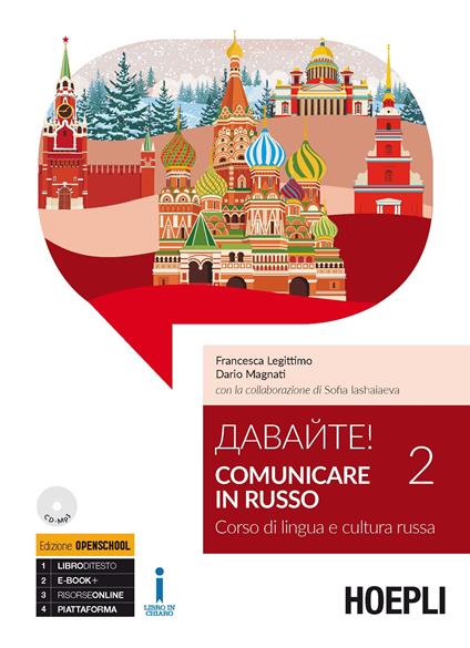 Davajte! Comunicare in russo. Corso di lingua e cultura russa. Con CD Audio formato MP3. Vol. 2 - Dario Magnati,Francesca Legittimo,Sofia Iashaiaeva - copertina