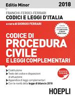 Codice di procedura civile 2018. Ediz. minore