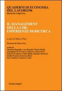 Il management della CSR: esperienze di ricerca - copertina