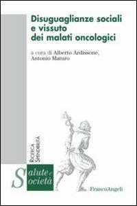 Disuguaglianze sociali e vissuto dei malati oncologici - copertina