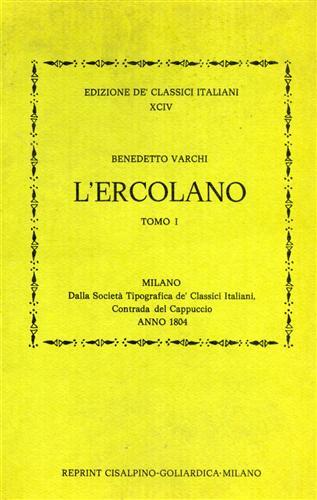 L' ercolano (rist. anast. Milano, 1804). Vol. 1 - Benedetto Varchi - copertina
