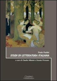 Studi di letteratura italiana - Paolo Paolini - copertina