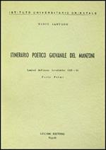 Itinerario poetico giovanile del Manzoni