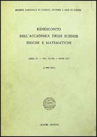 Rendiconto dell'Accademia delle scienze fisiche e matematiche. Serie IV. Vol. 48: Anno 1980-1981. - copertina