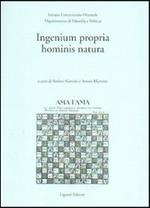 Ingenium propria hominis natura