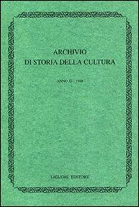 Archivio di storia della cultura (1997). Con indice - copertina