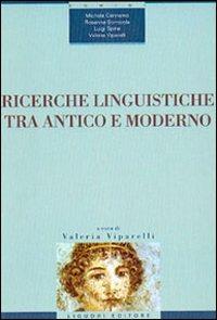 Ricerche linguistiche tra antico e moderno - copertina