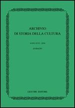 Archivio di storia della cultura (2004)