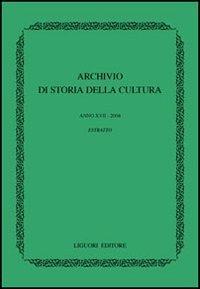 Archivio di storia della cultura (2004) - copertina