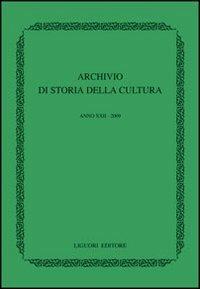 Archivio di storia della cultura (2009) - copertina