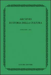 Archivio di storia della cultura (2011) - copertina