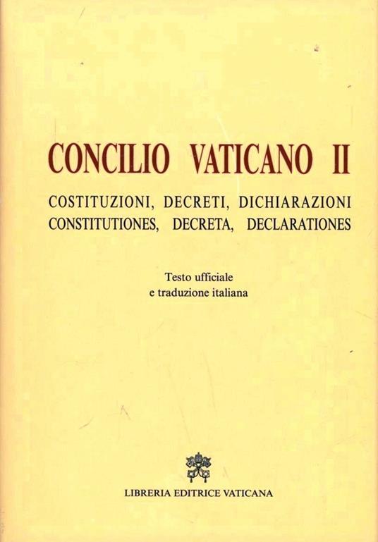 Concilio Vaticano II. Costituzioni, decreti, dichiarazioni-Constitutiones, decreta, declarationis - copertina