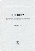 Decreta selecta inter ea quae anno 1996 prodierunt cura eiusdem Apostolici Tribunalis edita. Vol. 14