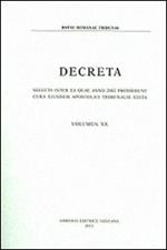 Decreta. Selecta inter ea quae anno 2002 prodierunt cura eiusdem apostolici tribunalis edita. Vol. 20