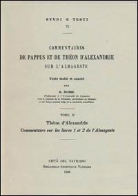 Commentaires sur les livres 1 et 2 de l'Almageste - Teone d'Alessandria - copertina