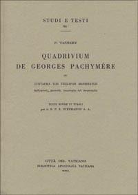 Quadrivium de Georges Pachymère - Paul Tannery - copertina