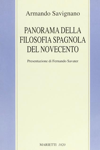 Panorama della filosofia spagnola del Novecento - Armando Savignano - copertina