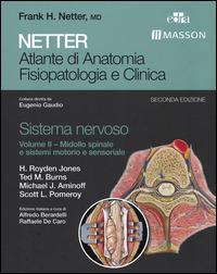 Netter. Atlante di anatomia fisiopatologia e clinica. Sistema nervoso. Vol. 2: Midollo spinale e sistemi motorio e sensoriale. - H. Royden Jones - copertina