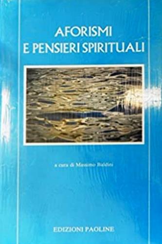 Aforismi e pensieri spirituali - copertina