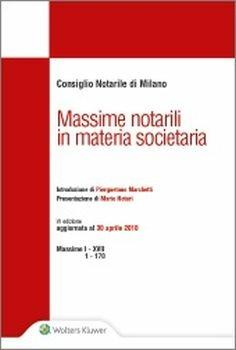 Massime notarili in materia societaria - copertina