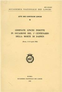 Giornate lincee indette in occasione del 1º centenario della morte di Darwin - copertina