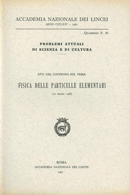 Fisica delle particelle elementari - copertina