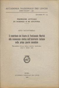 Il contributo del Diario di Ferdinando Martini alla conoscenza storica dell'intervento italiano nella prima guerra mondiale - Luigi Salvatorelli - copertina