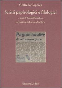 Scritti papirologici e filologici - Goffredo Coppola - copertina