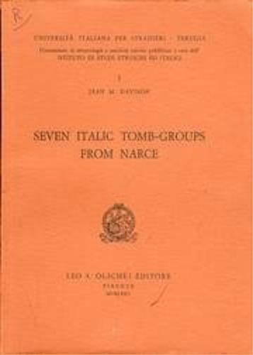 Seven Italic tomb-groups from Narce - Jean M. Davison - copertina